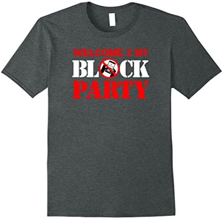 Mens Welcome 2 My Block Party Tee XL Dark Heather