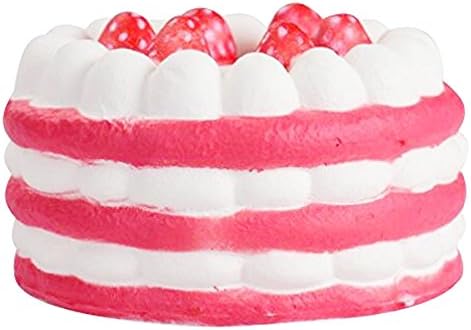 Squishy Toys Stress Reliever Cake Scented Super Soft Slow Rising Kids Toy (Rose)