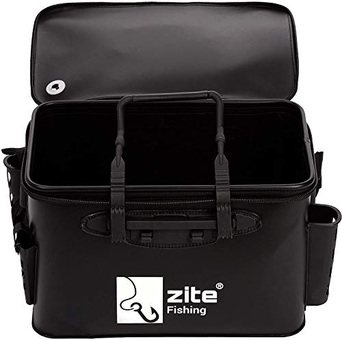 Zite Fishing Angeltasche mit Boxen - EVA Spinntasche Wasserdicht + 3 Tackleboxen - Zum Spinnfischen oder als Bootstasche – Bild 3