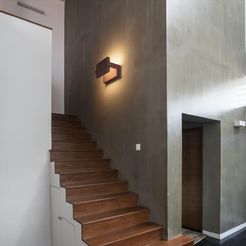 Klighten LED Wall Lamps Outdoor Indoor 24 W IP65, Adjustable Wall Lamp Modern Aluminium Wall Light for Entrance, Balcony, Gardens, Bronze, Warm White 2700K-3000K