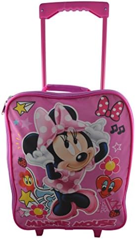 Disney Minnie Mouse Rolling Pilot Case Case Luggage w/ Bonus Coloring Book