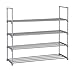 HOMEFORT 4-Tier Shoe Rack, Metal Shoe Tower,20 Pairs Shoe Storage Shelf, Entryway Stackable Shoes Organizer with 4 Tiers Metal Shelves, for Closet, Hallway, Entryway, Grey