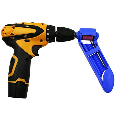 Domccy Drill Bit Sharpener Portable Corundum Drill Bit Grinder Multi Function Twist Drill Grinding Wheel Machine Grinding Tool 1pc Blue