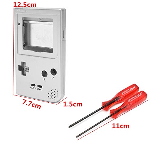 Tanchen Silver Full Housing Shell Case Cover Part for Gameboy Pocket GBP Full Parts Replacement Accessories