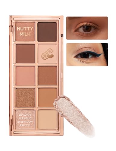 Peach C Seasonal Blending Eyeshadow Palette 05 Nutty Milk | Neutral Beige & Nut…