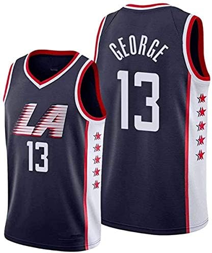 メンズバスケットボールジャージロサンゼルスクリッパーズ 売買 カウィレナード No 13ジャージ刺繍ボールパンツベストバスケットボールユニフォーム