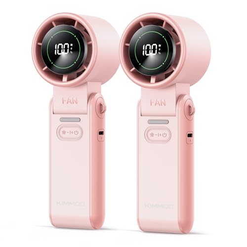 KIMMOO 3-in-1 Turbo-Handventilator – 100 Geschwindigkeiten, 20000 U/min, 12 Std. Kühlung, Digitaldisplay, 120° schwenkbar, USB wiederaufladbar – Mini-