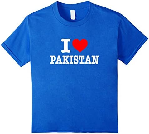 Kids I Love Pakistan T-Shirt - I Heart Pakistan Shirt 8 Royal Blue