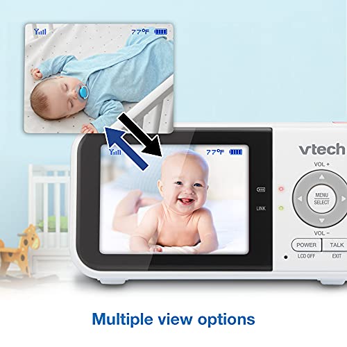 VTech VM8192 Video Baby Monitor with 19Hour Battery Life, 2 Cameras