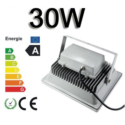 HimanJie 10W/20W/30W/50W/70W/100W kaltweiß mit silber grau Aluminium Gehäuse LED Lampe IP65 wasserdicht Squre Wandleuchter Fluter Flutbeleuchtung Flutlicht Scheinwerfer Außenstahler Leuchtmittel Energiesparend(30W) – Bild 5