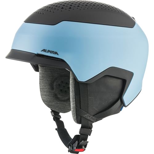 ALPINA GEMS - veilige, perfect geklimatiseerde en comfortabele skihelm voor volwassenen, met wasbare binnenvoering, mat smoke-blue black - M (55-59 cm)