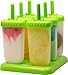 Popsicle Molds Set – 100% BPA Free – Set of 6 Reuseable Ice Pop Makers, Tupperware Quality with Sturdy Base, Popsicle & Ice Cream Recipes E-book Included, Great Gift – By The Kitchen Paradise (Green)