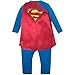 WARNER BROS Justice League Superman Toddler Boys Zip Up Costume Coverall and Cape 4T