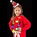 JOYIN 2 Pcs Christmas Lighted Necklace and Santa Hat Headband, Christmas LED Necklace with 9 Bulbs and Xmas Headwear for Holiday Perties Xmas Costume Accessories Party Favors