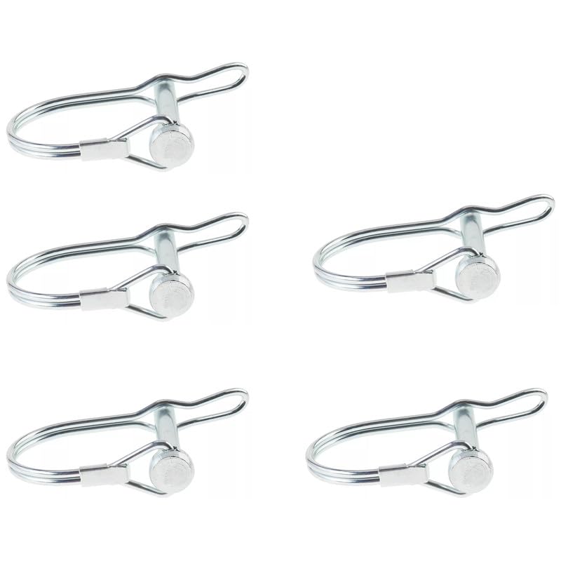 5Pcs Wire Lock Pin,Heavy Duty Safety Coupler Shaft Locking Pin with Ear,Hitch Pin,Wire Lock Trailers Pin for Farm,Garden 10*70mm