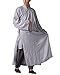 KATUO Gray Men's Long Gown Traditional Buddhist Meditation Monk Robe (XL)