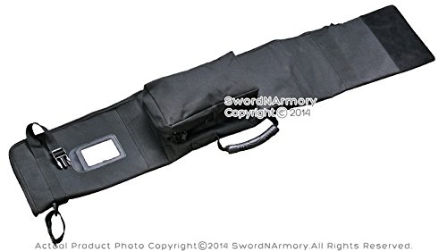 Munetoshi 43.5" Dojo Training Iaido Iaito Sword Carrying Bag with Strap Samurai Katana Travel Case Wakizashi Bokken Staff Bo Medieval Weapon Kung Fu Holder