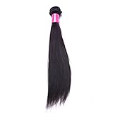 DFX Hair (TM) 8~30 inches 1 Bundle 100g Silky Straight Brazilian Virgin Human Hair Extension, Natural Color