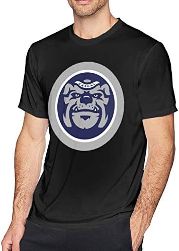 RugzT Georgetown University Hoyas Fashion Mens with Short Sleeves Black