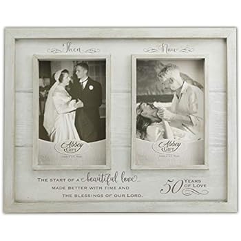 Abbey Gift Then & Now 50Th Anniversary Wood Frame, 12
