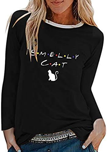 Women Basic Blouse Tops, Crew Neck Long 