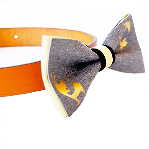Pet Me With Love "The Park" Bow Tie - Ebony Style 1 (Small)