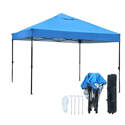 kdgarden Ez Pop Up Canopy Tent Outdoor Commercial Instant Shelter with Roller Carry Bag, 10 by 10 Feet, Navy Blue