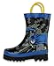 DC Comics Kids Boys' Batman Character Printed Waterproof Easy-On Rubber Rain Boots (Toddler/Little Kids)