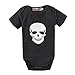 Big Elephant Baby Boys'4 Pieces Skull Head Short Sleeve Romper Pant Clothing Set with Hat L16