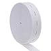 COTOWIN 3/4-Inch Wide White Knit Buttonhole Elastic 5 Yards + 5 Wood Buttons (11mm)