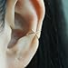 Ear Cuff, 14K Yellow Gold Filled,Sterling Silver 22 gauge Criss Cross X Ear Cuff, Cartilage earring, Fake conch piercing, Holiday Gifts, Gifts for Her, Handmade Gifts,Please select an option