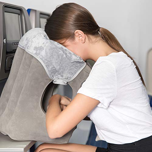 Inflatable Travel Pillow Upgraded Airplane Pillow Head and Neck Rest