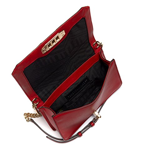 A Tracolla Chevron Quilted Small Love In Pelle Trapuntata Rossa Red Rebecca Minkoff Women's Borsa