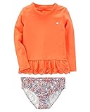 Carter's Girls' Short Sleeve Rash Guard Swimsuit