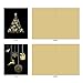 The Best Card Company Variety Pack of 10 Blank Christmas Greeting Cards with Envelopes (Not Gold Foil), Humor Holiday Assortment for Men and Women - Golden Holidays M6723XSB