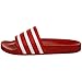 adidas Men's Adilette Slide Sandals, Scarlet/White/Scarlet, 11
