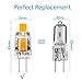 KINDEEP 12V G4 LED Bulb 10 Watt Halogen Bulb Replacement, Bi-Pin Light Bulb, 3000K Warm White, G4 Base T3 JC Type, Not Dimmable, Pack of 6