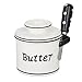 The Original Butter Bell Crock and Spreader by L. Tremain, Parisian Polka Dot Collection - Black/White