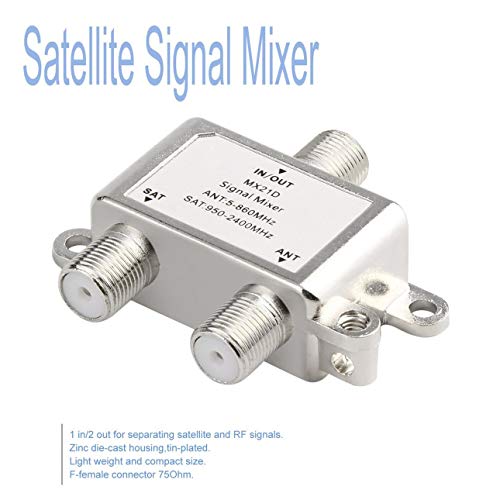 image for Liobaba Waterproof 2 in 1 2 Ways Satellite Splitter TV Signal Cable TV