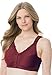Comfort Choice Women's Plus Size Front-Close Cotton Wireless Posture Bra