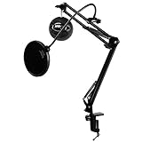 Blue Microphones Snowball iCE Black Microphone Bundle with Knox Gear Studio Boom Arm and Pop Filter