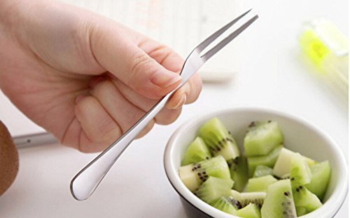 Firlar Stainless Steel Fruit Forks Flatware Set for Cake Salad Cocktail Dessert Set of 10