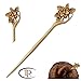 FINGER LOVE Handmade Carved Wooden Hairpin vintage Chopsticks Chinese Decorative Accessory Wood Hair Stick Flower Lignum-Vitae