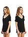 ROMWE Women's Loose Tee Short Sleeve V Neck T-shirt Casual Top