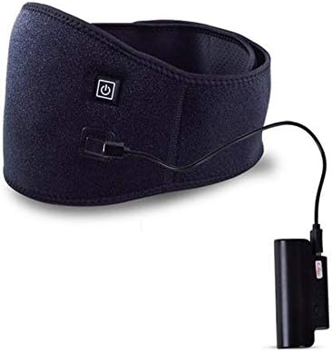 Heating Waist Belt, Lower Back Heat Therapy Abdominal Waist Compression Wrap Pain Relief Warmer Battery Powered Warms Belt Unisex,L