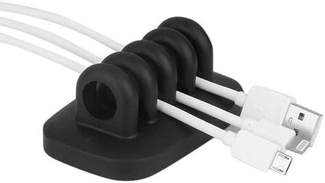 Self-Adhesive Desk Cable Organizer, Computer Cable Clips, Wire Holder, Desktop USB Cord Management System ~Black color