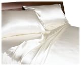 Royal Opulence Divatex Home Fashions Satin King Sheet Set, Ivory