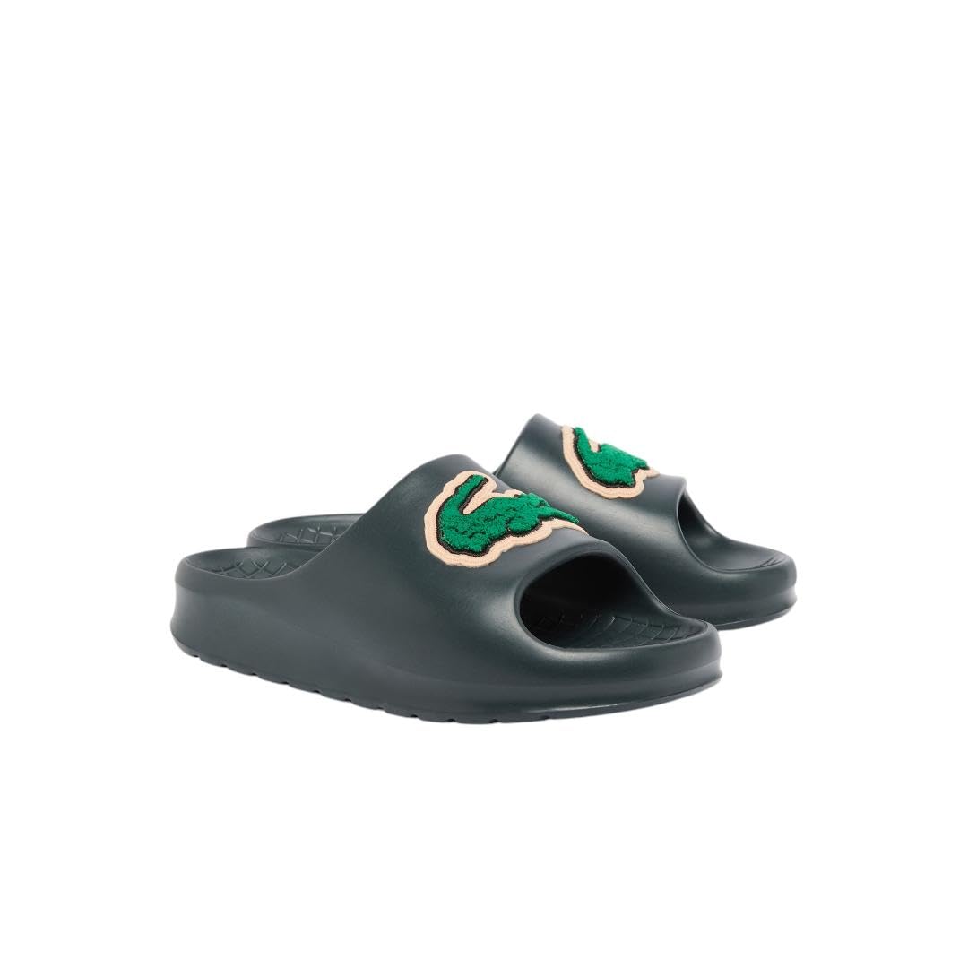 Lacoste Women's Serve Slide, Green Croc with