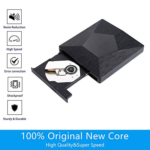 External CD Drive, Proslife USB 3.0 DVD Player, High Speed Data Transfer for Laptop/Desktop/XP/Vista/Win7/8/10/Mac, OS