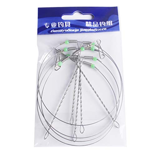 Yihaifu Edelstahl-Fischen-Rigs Stahlvorfächer Seil Angelgerät Seil Linie Schwenker String Haken Abgleich…